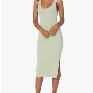 The Drop Women’s Yasmin Rib Midi Sweater Tank Dress / Desert Sage Green / Small